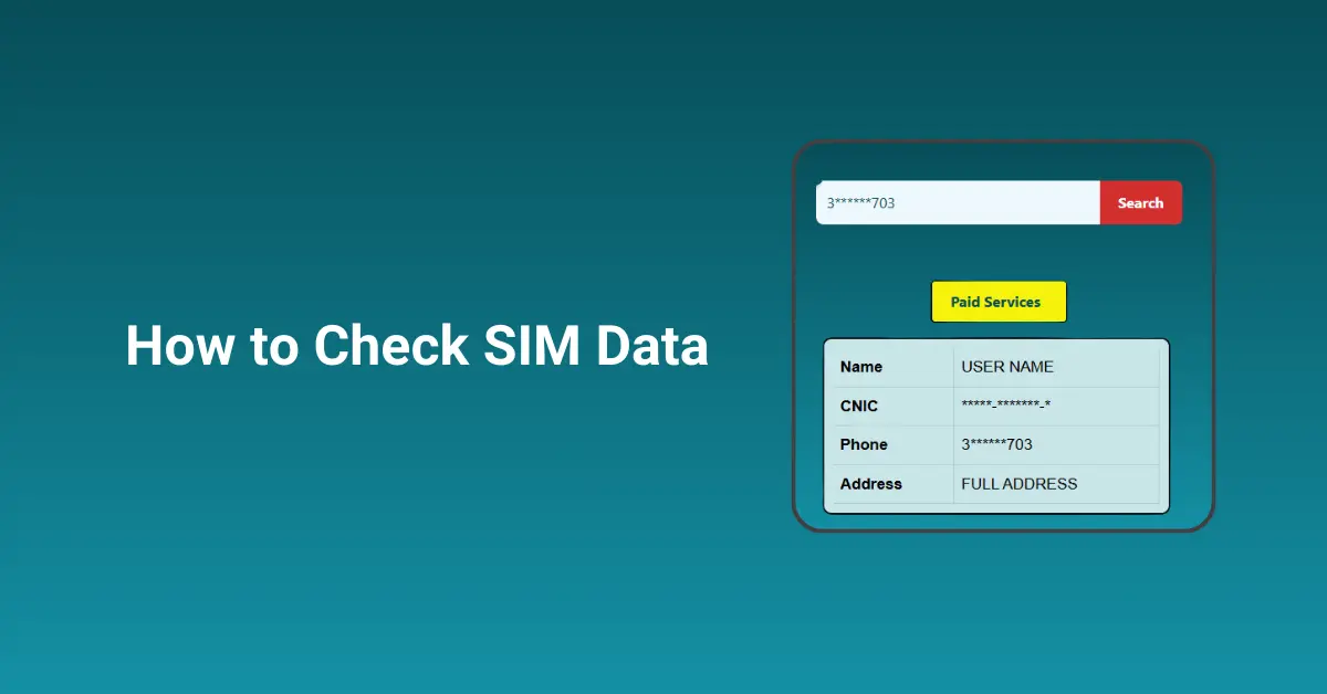 How to check SIM data