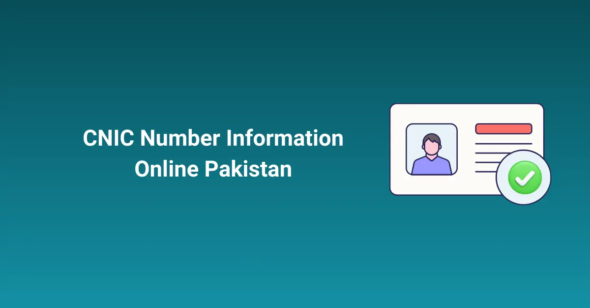 CNIC Number Information Online Pakistan