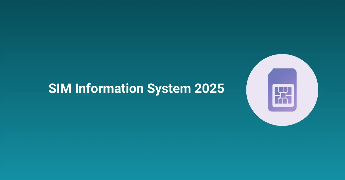 SIM Information System 2025